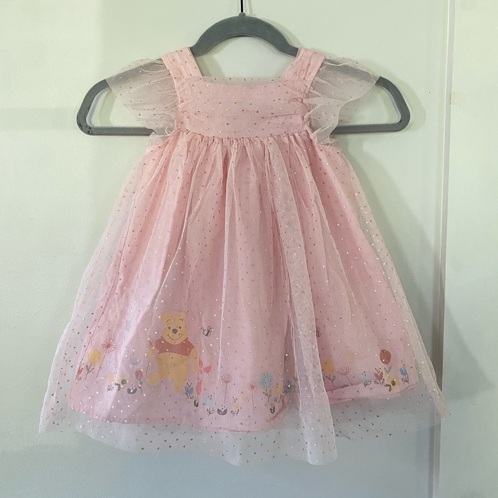 Disney Baby Pink Tulle Winnie the Pooh Dress